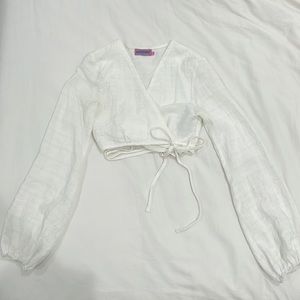 Edikted long sleeve wrap top